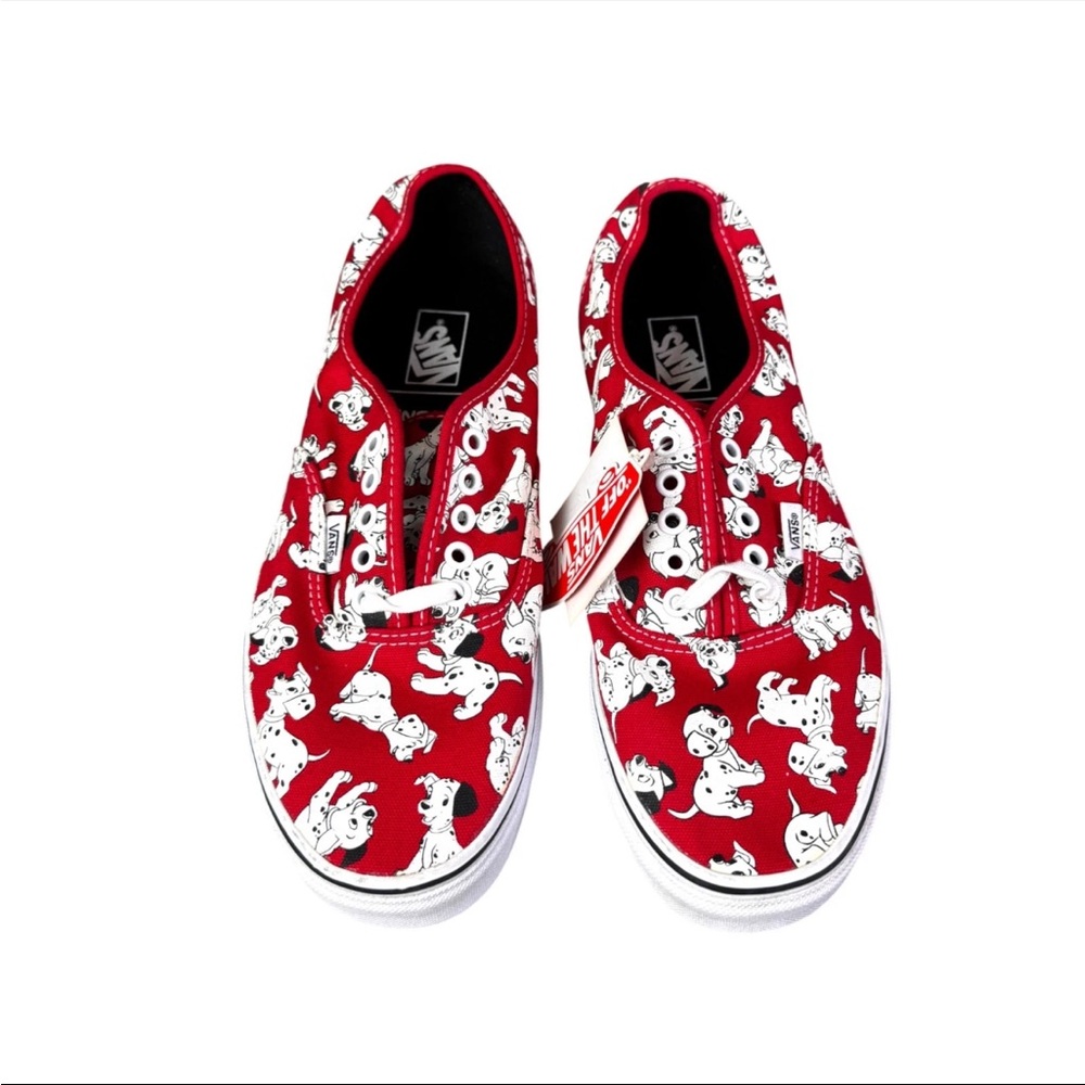RARE Vans X Disney 101 Dalmations Sneakers White Red Men Size 10 Men New - Picture 5 of 12